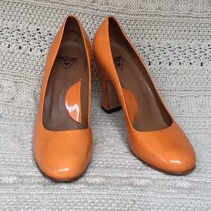Women’s Size 8 John Fluevog Patent Orange Pump